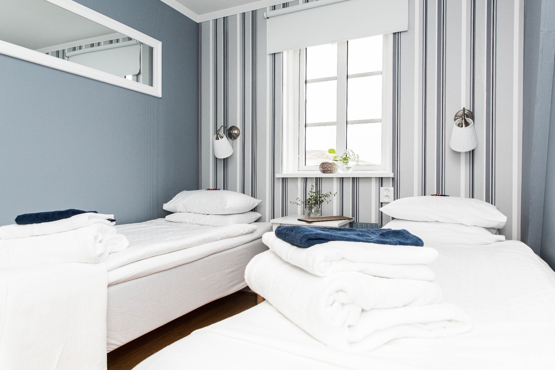 Hotellrum på Sea Lodge med ljus inredning